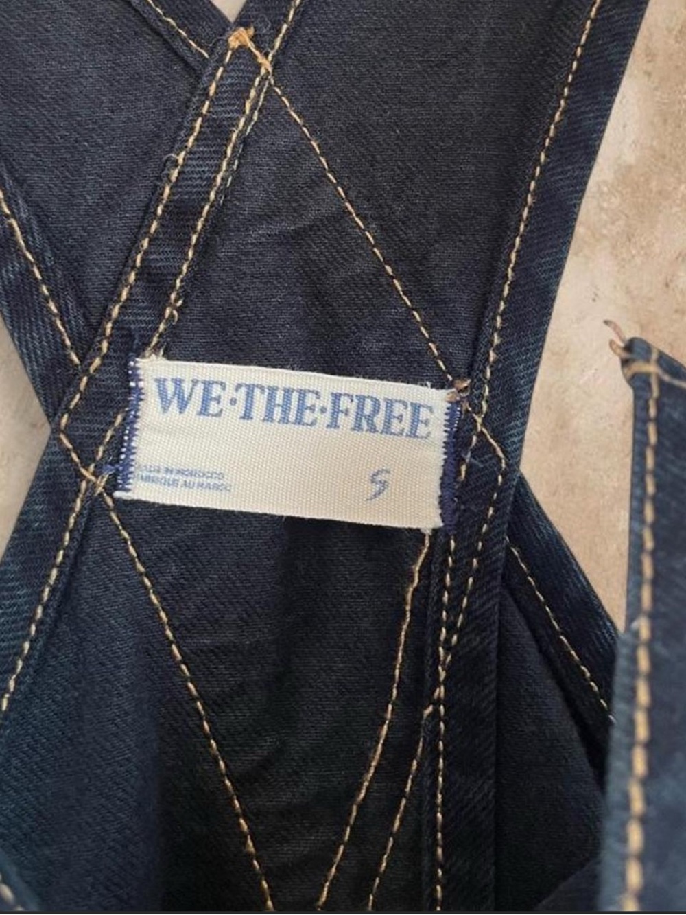 We The Free Free People Ziggy Denim Overalls in Dark Wash Size Small - Picture 6 of 7